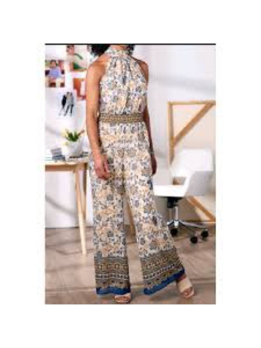 1. State Floral Halter Jumpsuit, Stunning!!